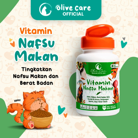 Vitamin Kucing untuk Nafsu Makan, Berat Badan Kurus, Bulu Kusam/Rontok - 10 Kapsul