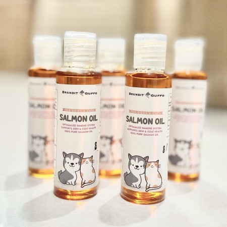 Salmon oil anjing kucing minyak ikan fish oil cat dog vitamin bulu - 60 ML