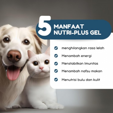 NUTRI PLUS GEL 120g - Suplement For Cat & Dog - Vitamin Anjing Kucing