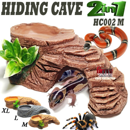 hiding cave hc002 Peralatan Terarium Aquarium Reptile Gecko tarantula