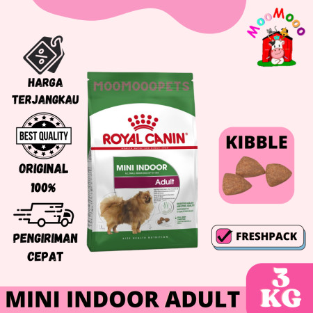 Royal Canin Mini Indoor Adult 3Kg - Makanan Anjing / Dog Food