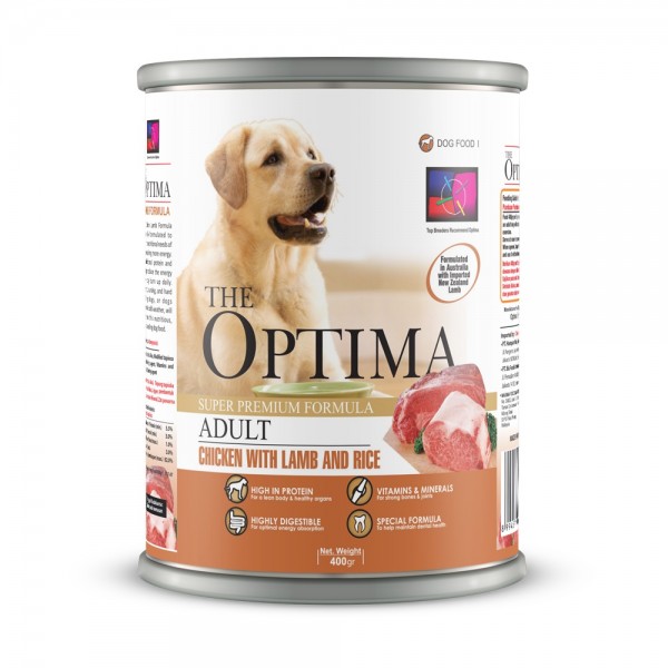 Optima Can Dog Food 400gr - Lamb & rice