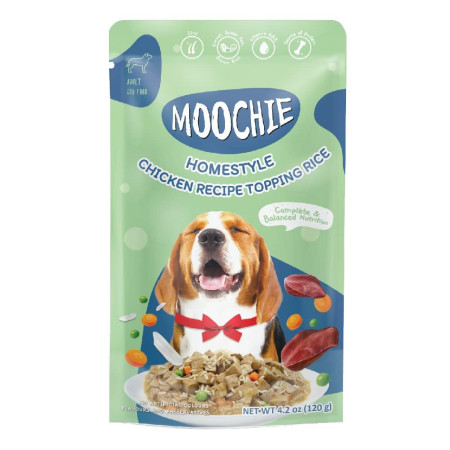 MOOCHIE Pouch Wet Dog Food 85 GR Makanan Anjing Basah Adult Puppy - Homestyle