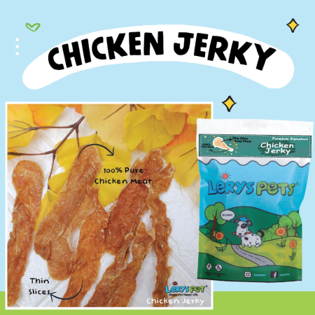 Premium Chicken Jerky 40gr | Makanan Anjing, Snack Anjing & Hewan | Leryspet