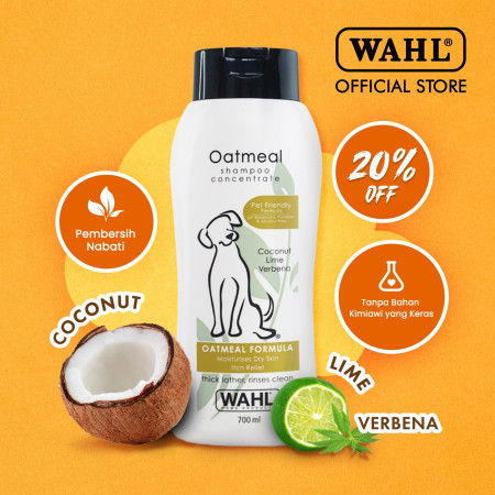 Wahl Dog Oatmeal Shampoo 700ml – Sampo Anjing & Kucing, Alat Grooming