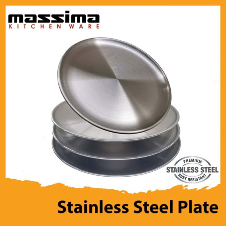 Stainless Steel Plate 23cm Piring Stainless Steel 23 cm