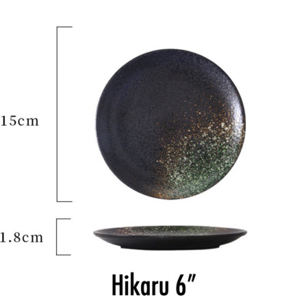 JAPAN Series Flat Plate / piring makan datar keramik jepang - Hikaru 6