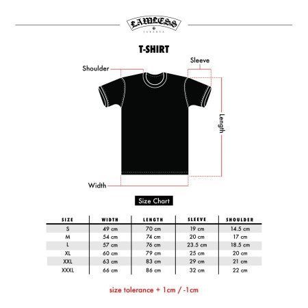 LAWLESS JAKARTA RECORDS - YOUR LOSS T-SHIRT - BLACK