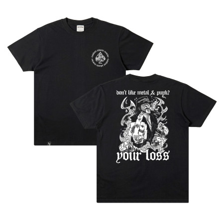 LAWLESS JAKARTA RECORDS - YOUR LOSS T-SHIRT - BLACK
