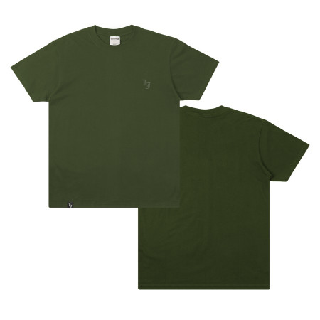 LAWLESS JAKARTA - INITIAL LOGO EMBROIDERED TSHIRT - OLIVE GREEN