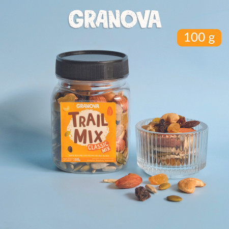Trail Mix Classic |Cemilan kacang dan buah kering|Almond, Cashew - 100 gram