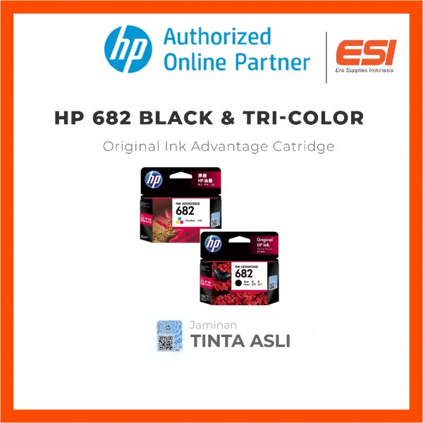 HP 682 Black dan Tri-color (3YM77AA 3YM76AA)