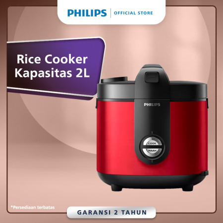 Philips Rice Cooker 2L - Premium Plus Red HD3138/32