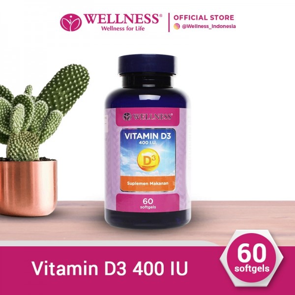 Wellness Vitamin D3 400 I.U [60 Softgels]