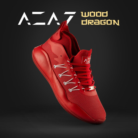 Sepatu Basket AZA 7 Wood Dragon Edition - Red (DBL Basketball Shoes)