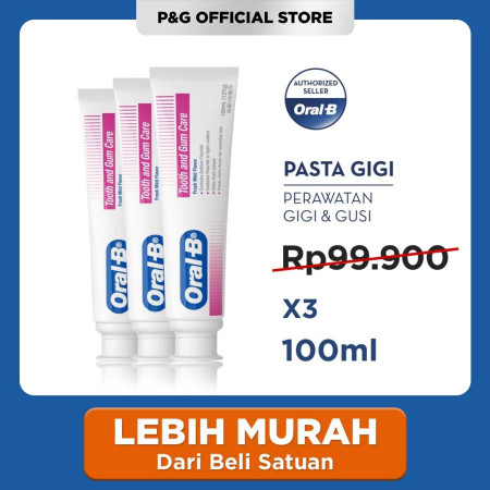 Oral-B Pasta Gigi Tooth and Gum Care Paste 100ml - Isi 3