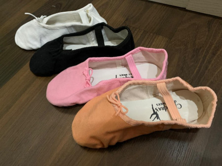 Sepatu ballet Anak Chandra ORI kanvas sepatu ballet kanvas - nude