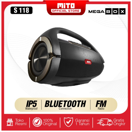 MITO Bluetooth Speaker MEGABOX S118 Ultra Bass Portable Waterproof