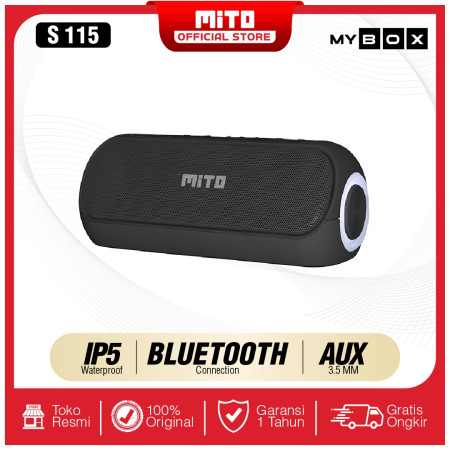 MITO Bluetooth Speaker MYBOX S115 Portable Waterproof - Hitam