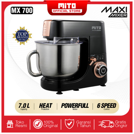 MITO Stand Mixer MX700 Pengaduk Adonan Kue 7L Maxi Mixer - Black