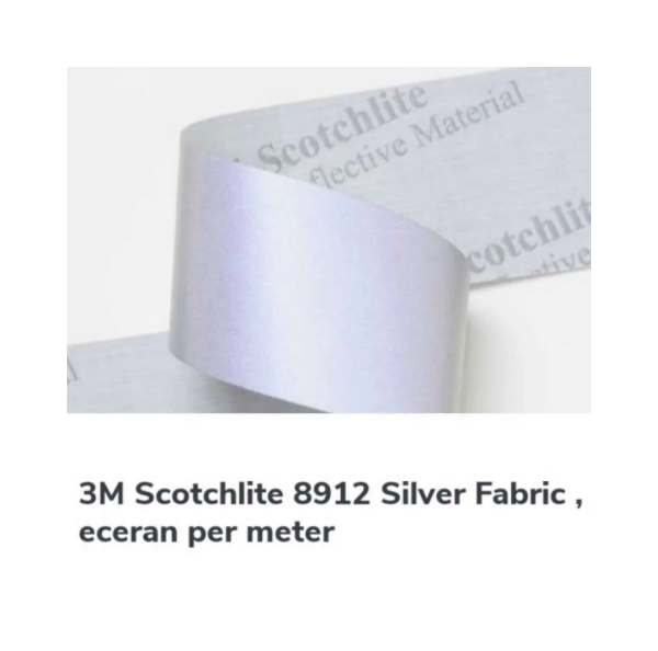 3M Scotchlite Reflective Material - 8912 Silver Fabric Size 2ins