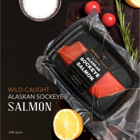 Wild Salmon Sockeye Fillet/Salmon Fillet Sockeye (200gr) - Ikan ABOVE