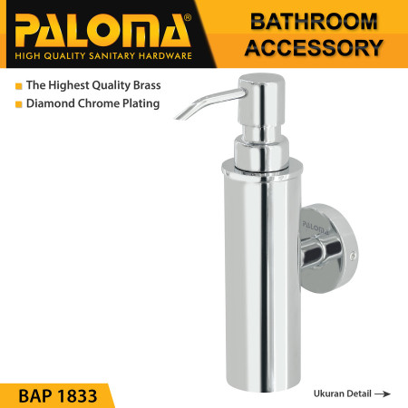 PALOMA BAP 1833 Dispenser Sabun Shampoo Cair Tempat Botol Pump Dinding