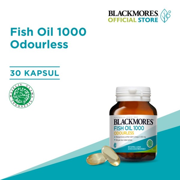 Blackmores Odourless Fish Oil 1000 Membantu Memelihara Kesehatan (30)