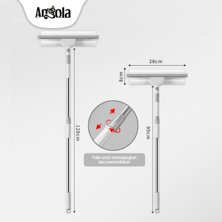 Angola Alat Pembersih Kaca D62 Wiper Pembersih Kaca Jendela - Putih