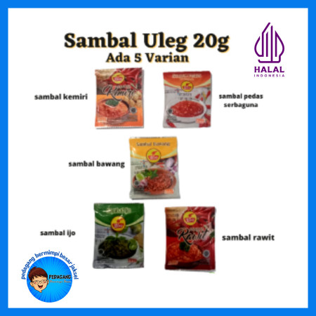 Sambal Uleg Finna 20g Sachet/ Sambal Uleg Ada 5 Varian/ Sambal - sambal rawit