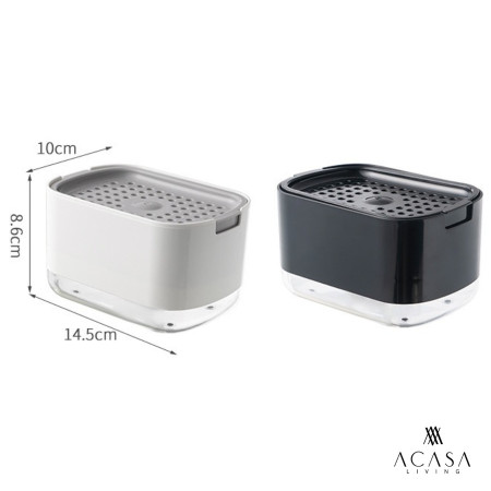 SOLE - Soap Dispenser - Tempat/Kotak Sabun Cuci Piring FREE Sponge - Busa Isi 3