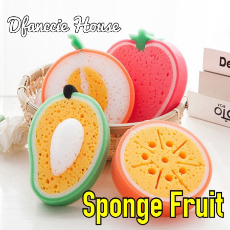 FRUIT SPONGE - Spons Cuci Piring Bentuk Buah Tebal Fruit Sponge