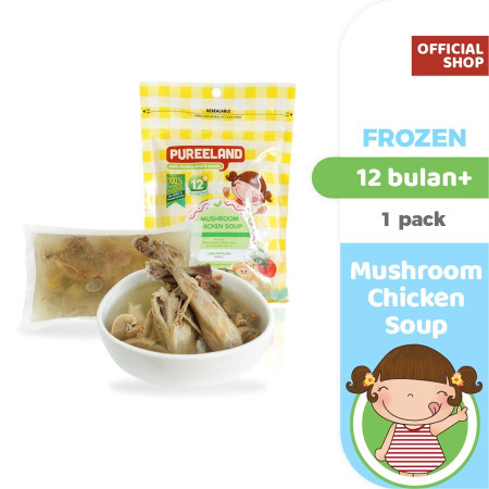 Pureeland Baby Mushroom Chicken Soup/MPASI Bayi Organik/Makanan Bayi