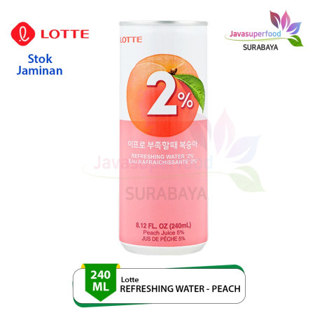 Lotte Refreshing Water 2% Peach 240ml/Minuman segar Rasa Buah Peach As