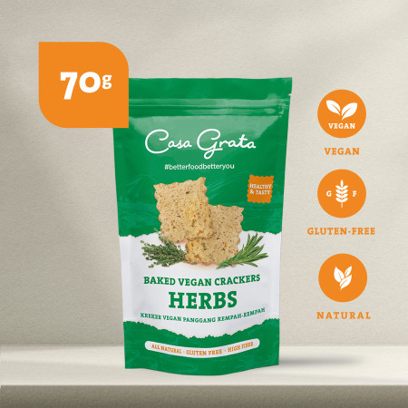 Camilan Sehat / Cemilan anak / Snack Sehat - Herbs Crackers 70 gram