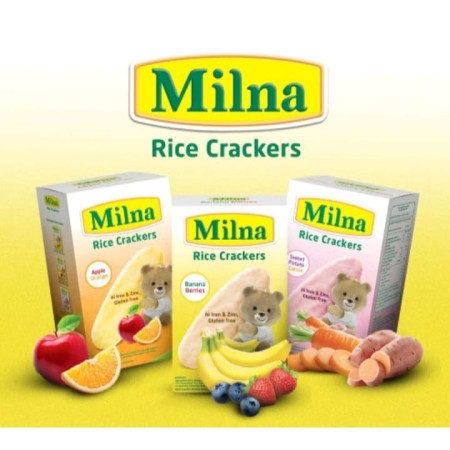 Biscuit Milna Rice Cracker 20 gr Snack Milna Crackers Camilan Bayi -