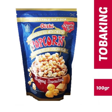 Oishi Popcorn Caramel Coklat Camilan Snack Jagung Pop Corn 100gr - Keju