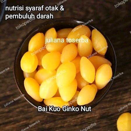 Buah Pat Ko Ginko Giloba Nut Kacang Ginkgo Biloba Murni Kering Bai ko