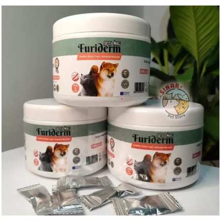 Furiderm Ecer per Sachet 2ML Vitamin Bulu Anjing Kucing Fish Oil OPTIMAG FURIDERM OIL Supplement For Dog And Cat