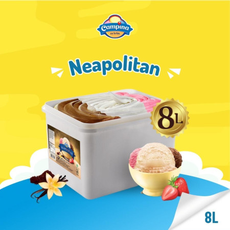 Ice Cream Campina 8 Liter Neapolitan - Es Krim