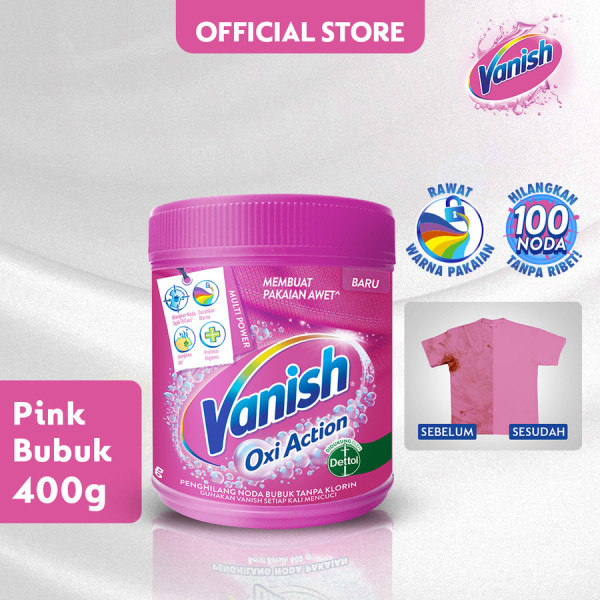 Vanish Pink Powder Tube 400gr - Penghilang Noda Pakaian