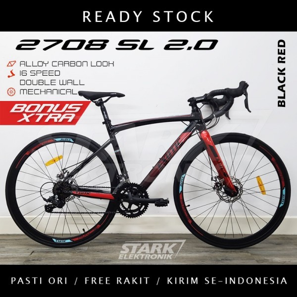 Exotic 2708 SL 2.0 Roadbike 700C Sepeda Balap - Black Orange