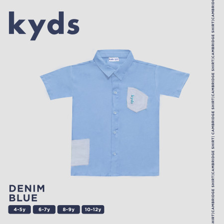 KYDS CAMBRIDGE SHIRT DENIM BLUE (Kemeja Anak) - 8-9 Years