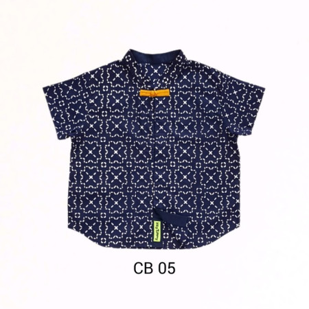 HEYTIMMY - Kemeja Cheongsam Batik Anak Laki Laki - Warna Biru Var 2 - CB 05, 2-3 tahun