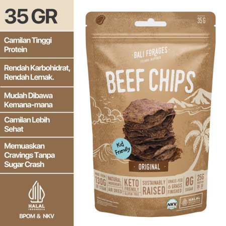 Beef Chips Original Crispy Bali Forages Keripik Daging Sapi Krispi - 1Pcs