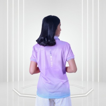 Women Gradient Polo Shirt Wormhole - Lilac