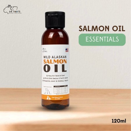 120ml Dr Toots Pure SALMON OIL Murni 100% Import/Minyak Ikan Omega 3 Vitamin Bulu Kulit Anjing Kucing