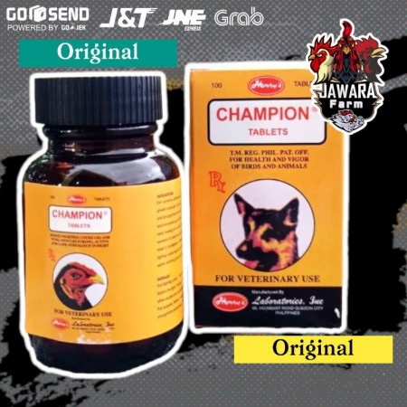Champion 100 Tablet Vitamin Obat Ayam Anjing Import ORIGINAL