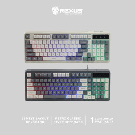 Keyboard Rexus Gaming Battlefire K98M Retro Classic RGB Led Full Size