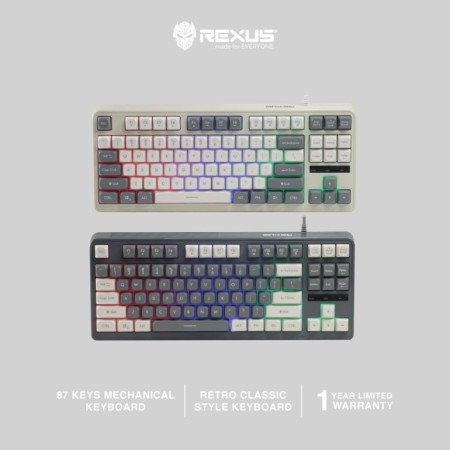 Keyboard Rexus Gaming Battlefire K87M Retro Classic RGB Led K87M